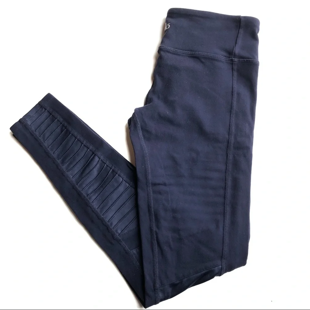 Alo Yoga Moto Leggings Navy